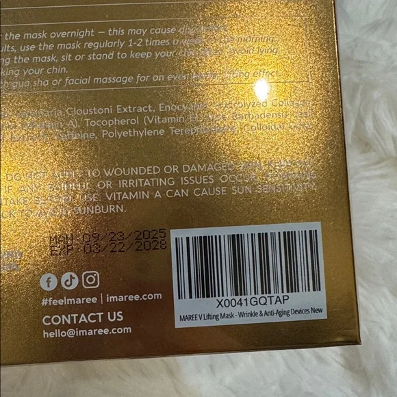 BEST SELLER 24K Gold & Collagen Chin Lifting Mask NWT NIB - Picture 12 of 13